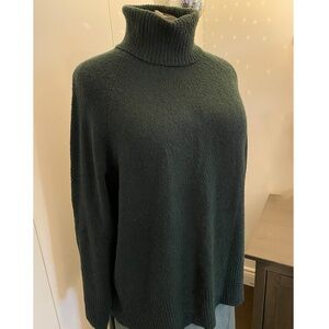Frank & Oak "Seawool" turtleneck - forest green, size XL